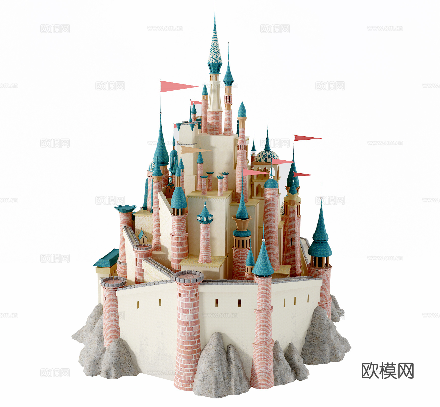 欧式城堡玩具su模型下载