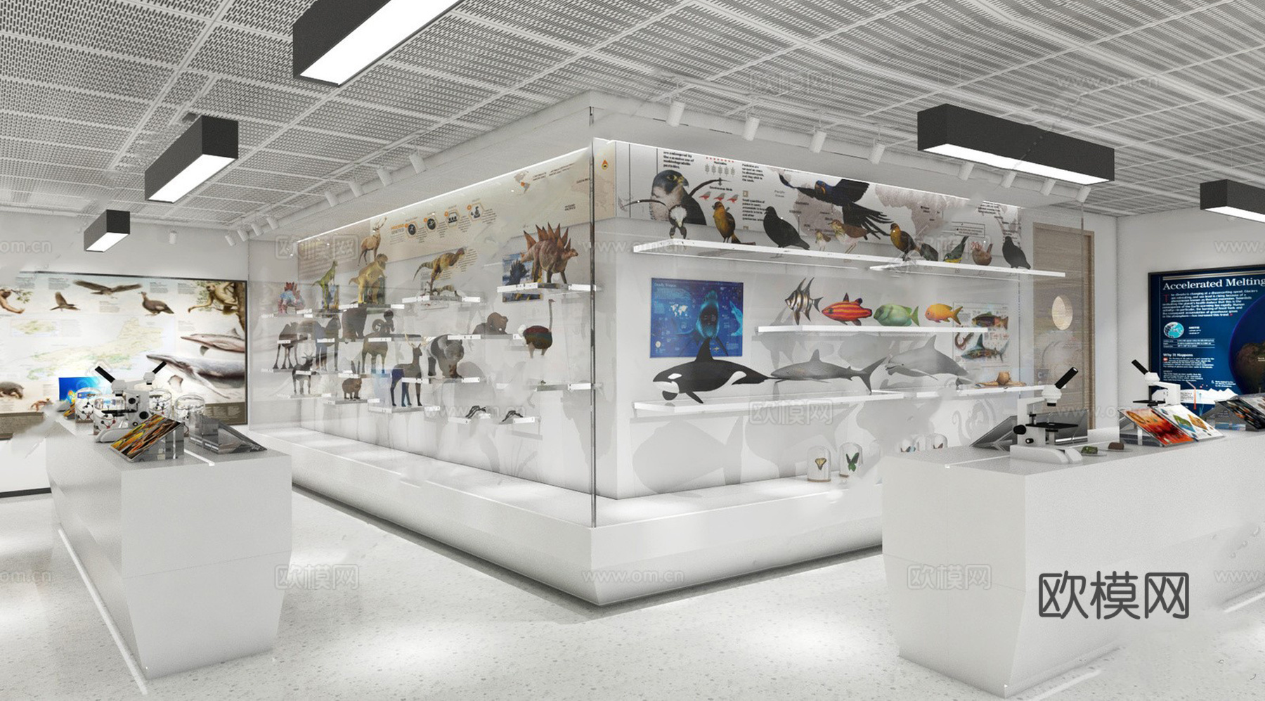 现代恐龙展厅  现代生态科学展厅su模型