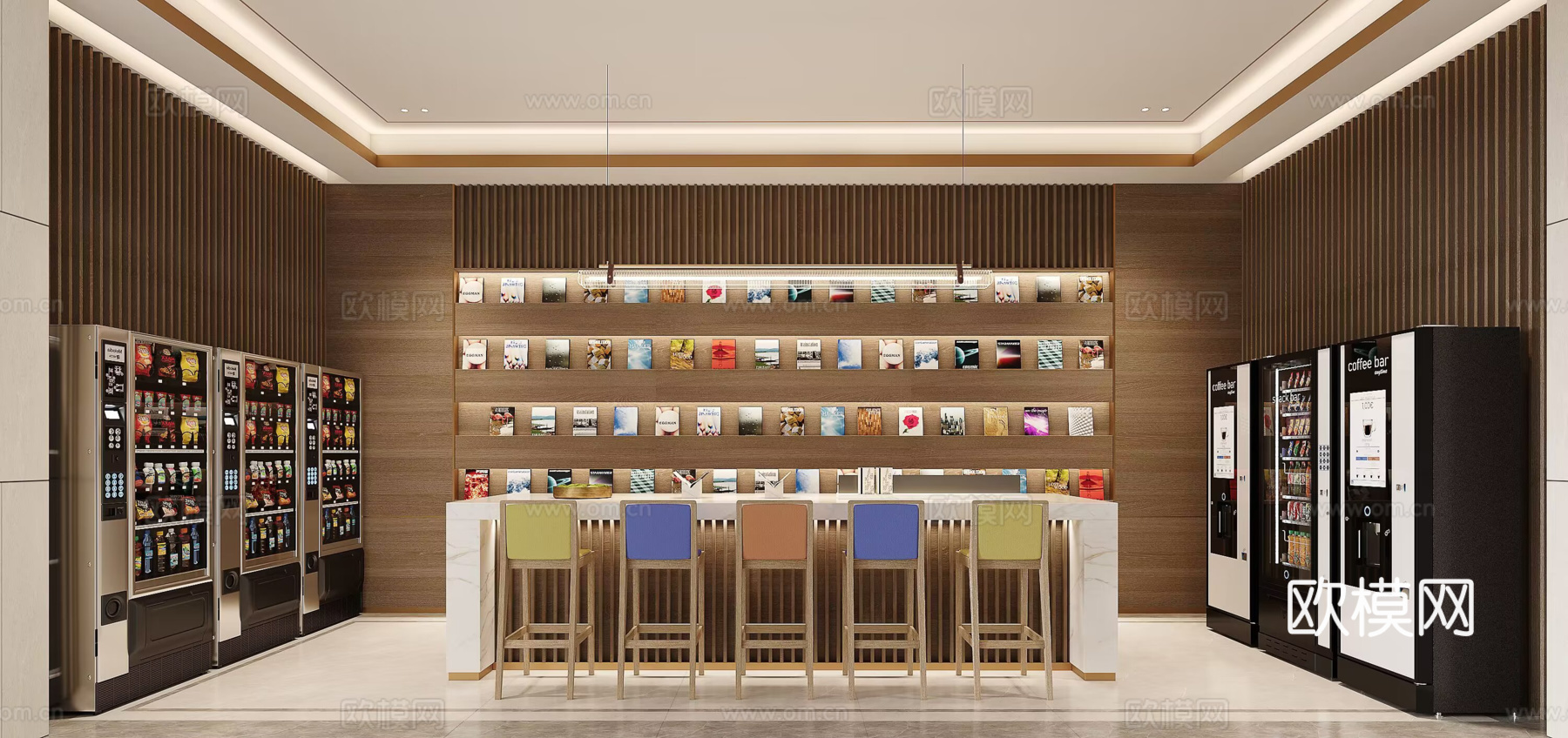 现代酒店大堂休息区3d模型
