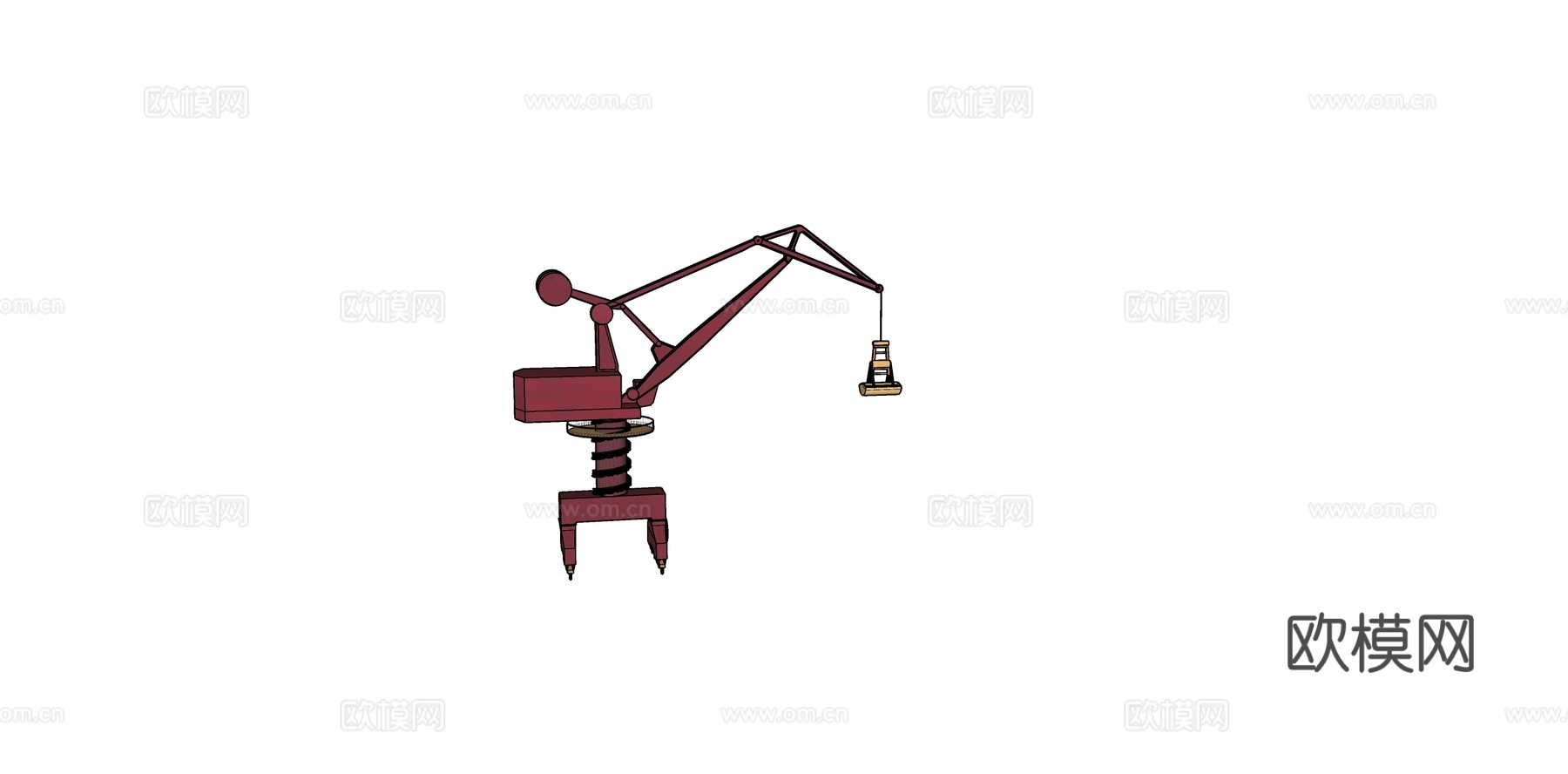 现代港口卸船机su模型下载下载