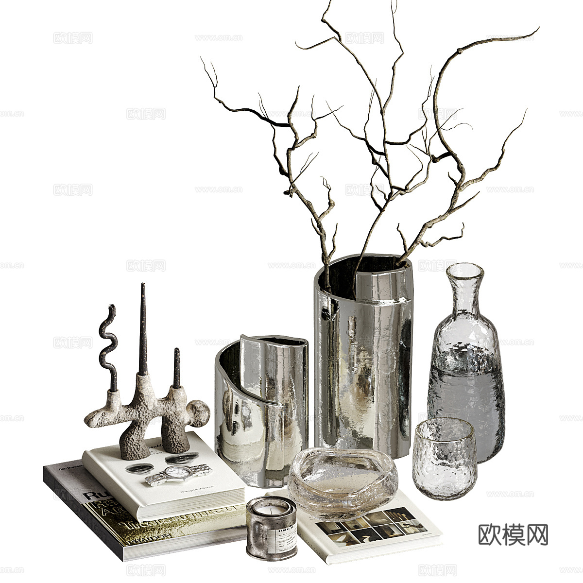 现代意式轻奢饰品摆件组合3d模型