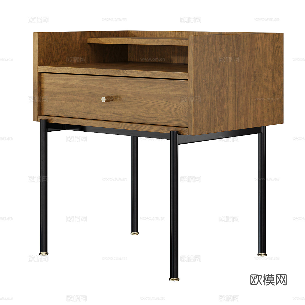 现代意式极简床头柜3d模型
