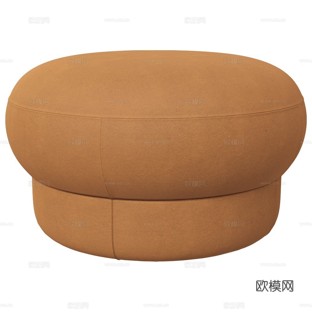 Arrmet 现代沙发凳 布艺凳 墩子 圆凳 梳妆凳3d模型
