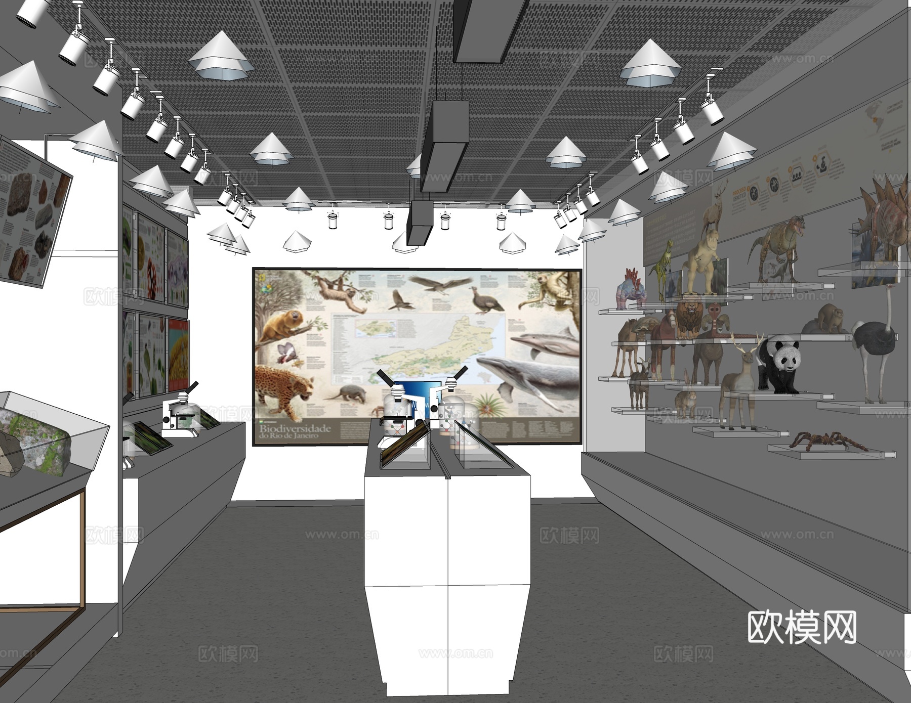 现代恐龙展厅  现代生态科学展厅su模型