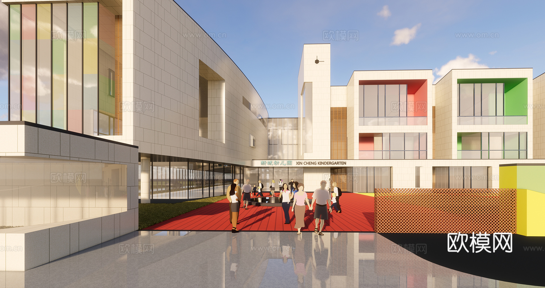 现代幼儿园su模型下载下载（渲染图8）