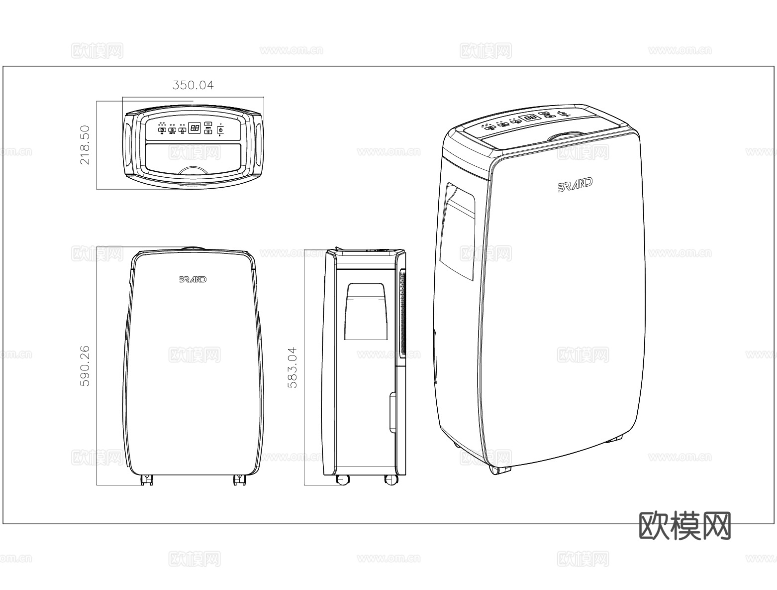 家电 除湿机cad施工图
