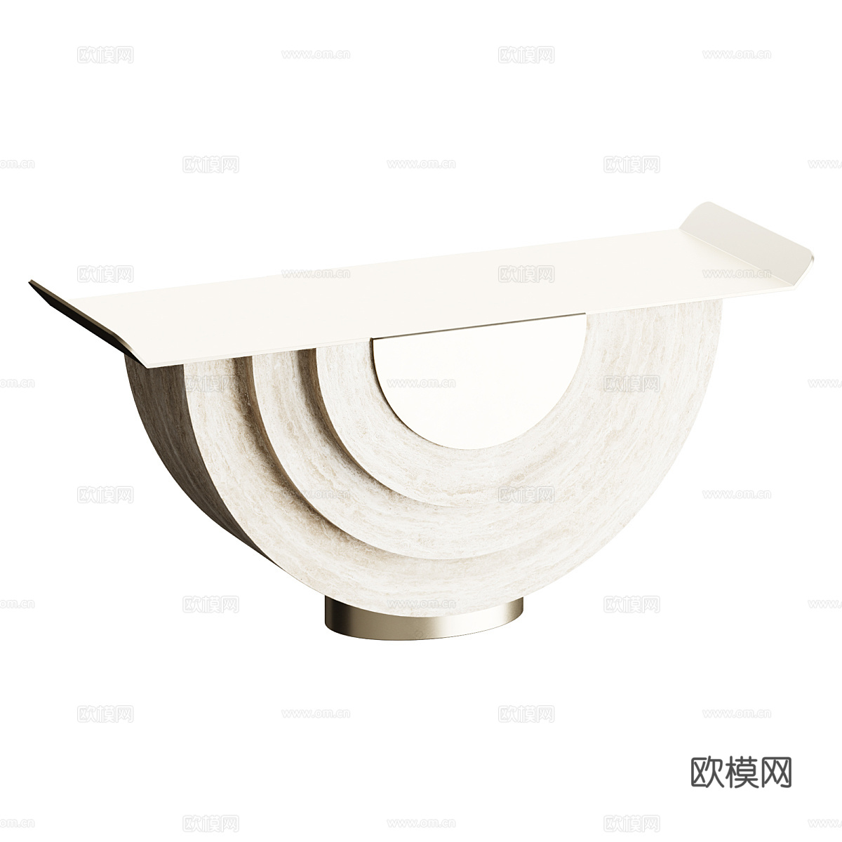 新中式轻奢玄关柜 端景台3d模型