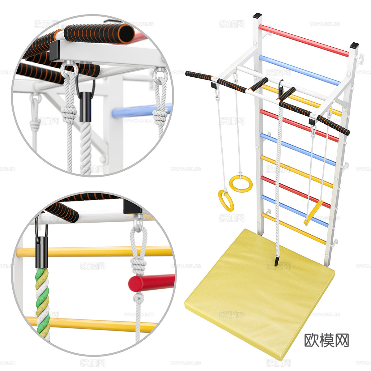 现代健身器材3d模型