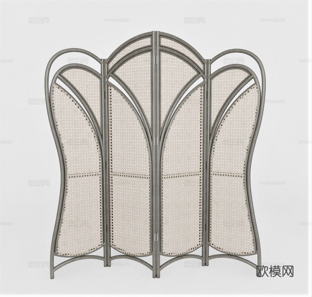 现代屏风隔断su模型下载