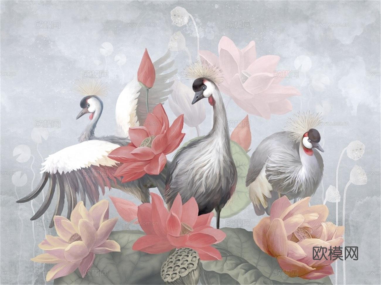 热带雨林植物装饰画壁画