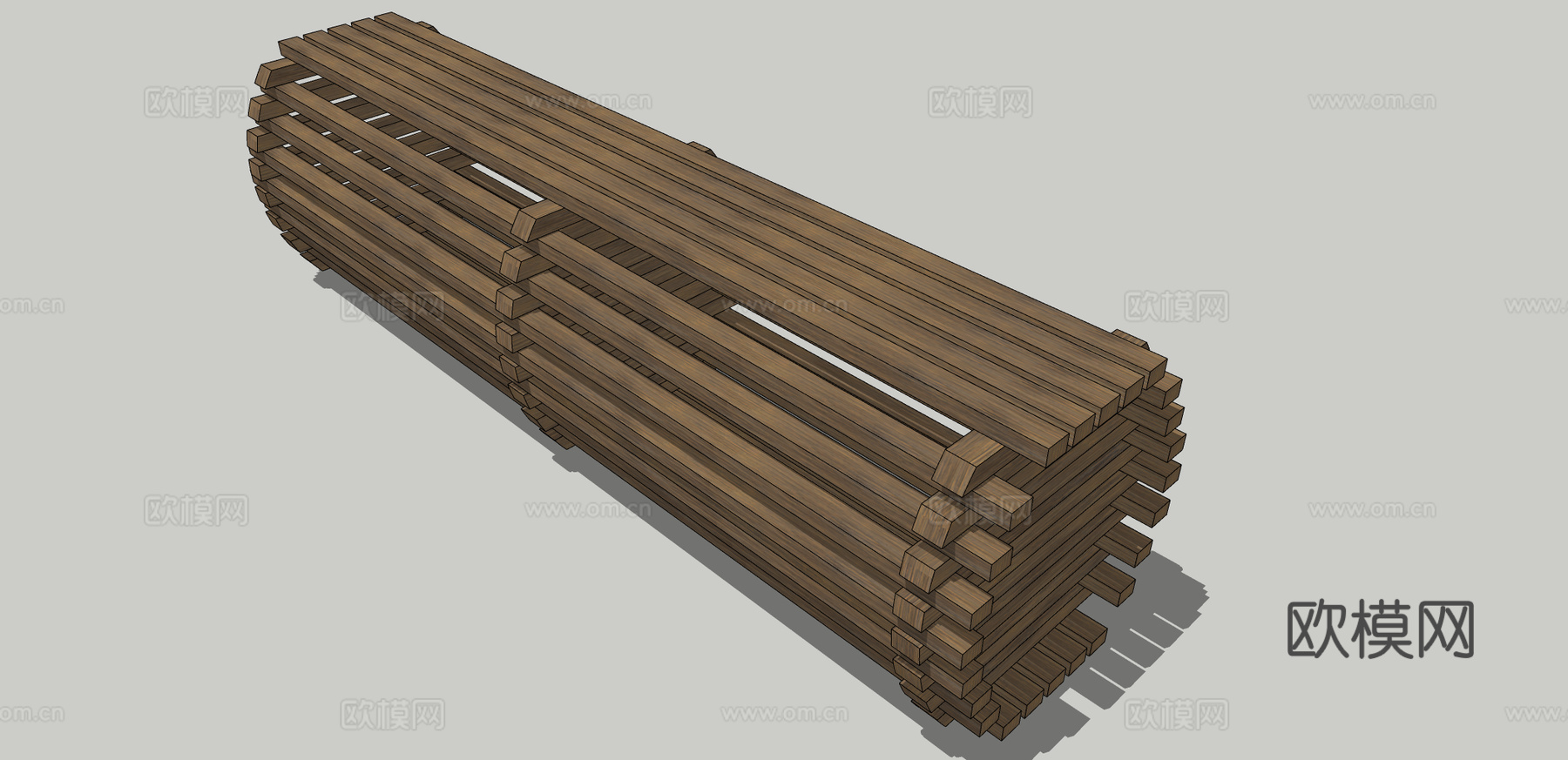 现代创意坐凳公用椅su模型下载下载（渲染图2）