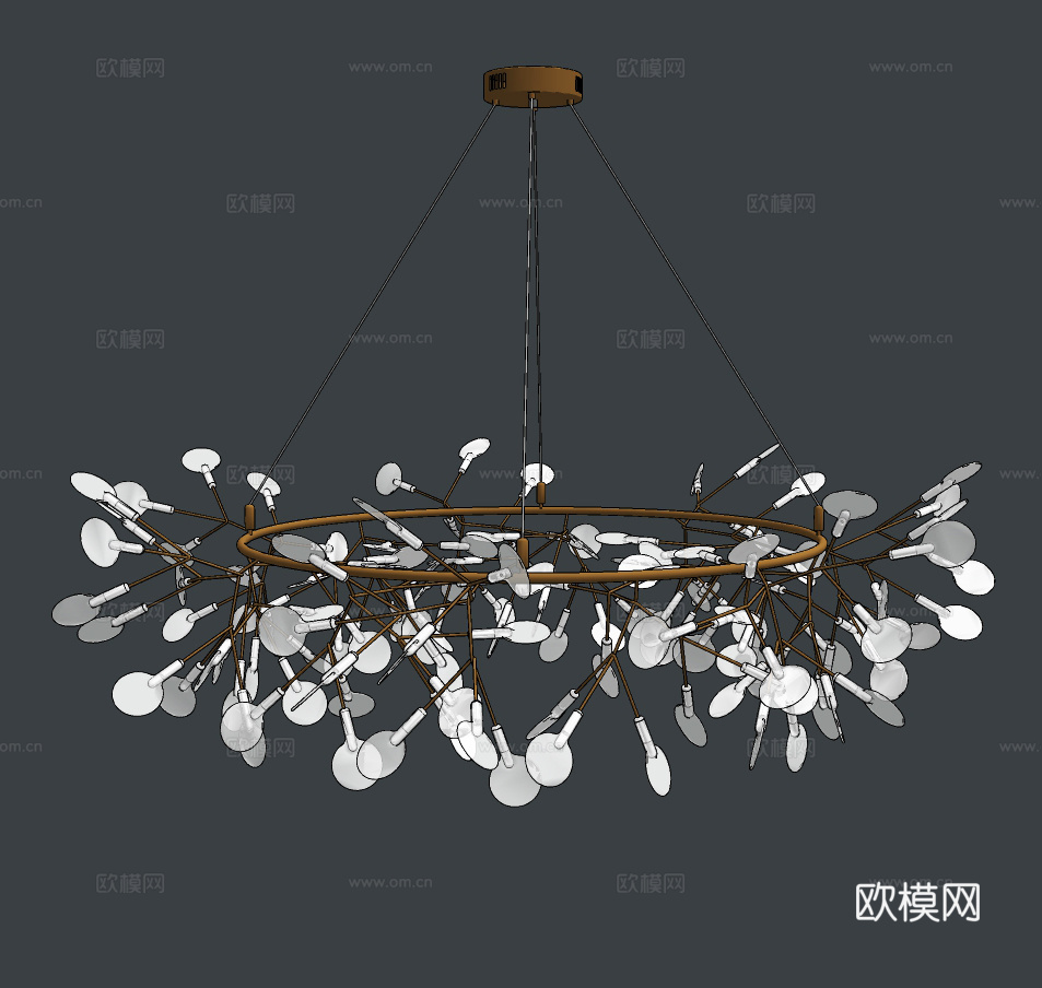 现代时尚装饰吊灯su模型下载