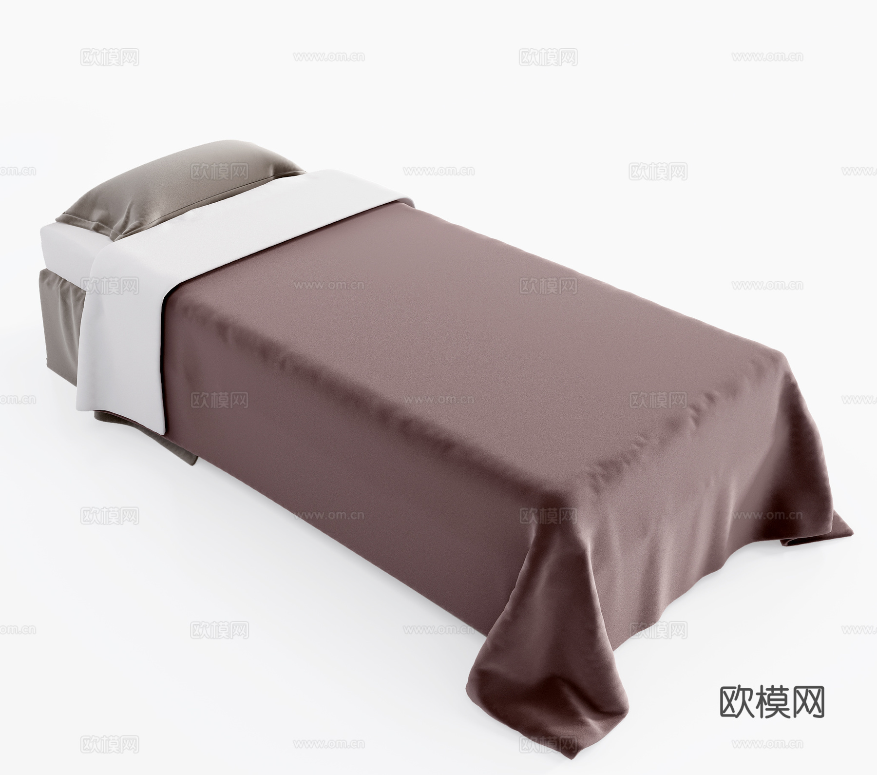 现代按摩床su模型下载