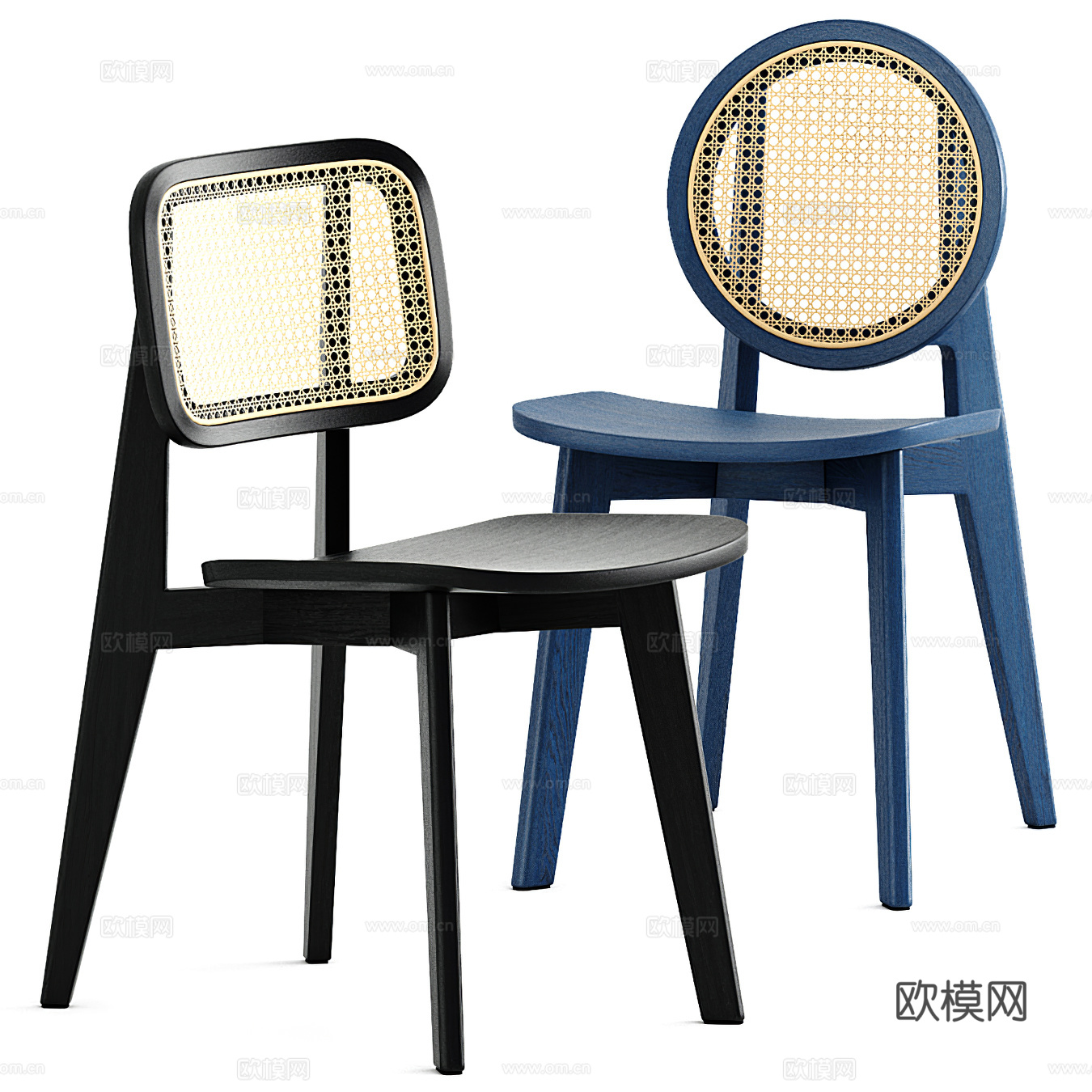 现代单椅组合 餐椅 椅子3d模型