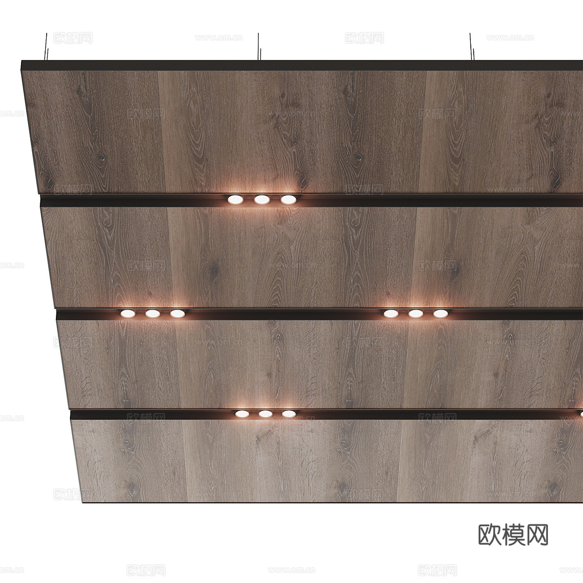 现代意式木质天花吊顶3d模型