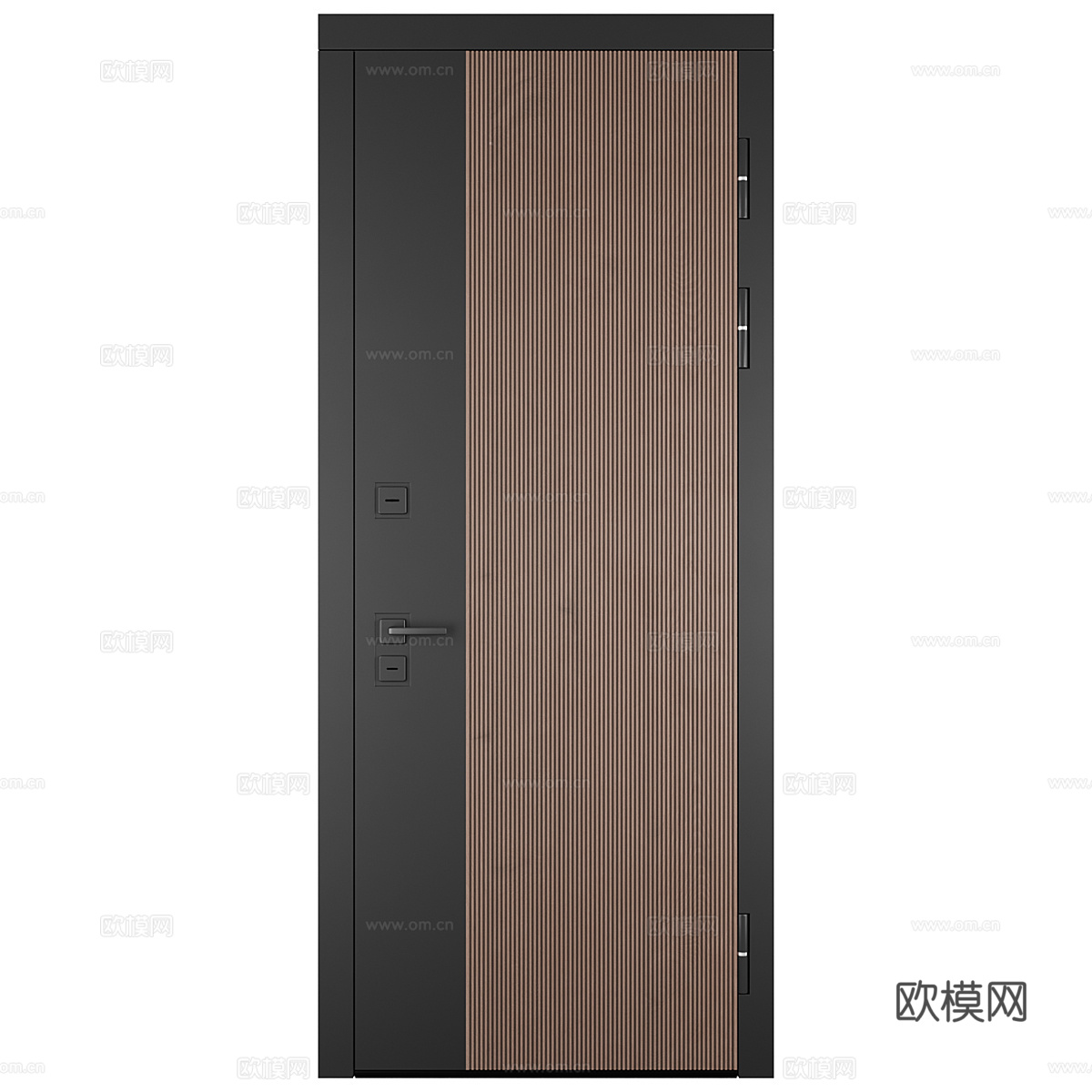 现代意式入户门 防盗门3d模型