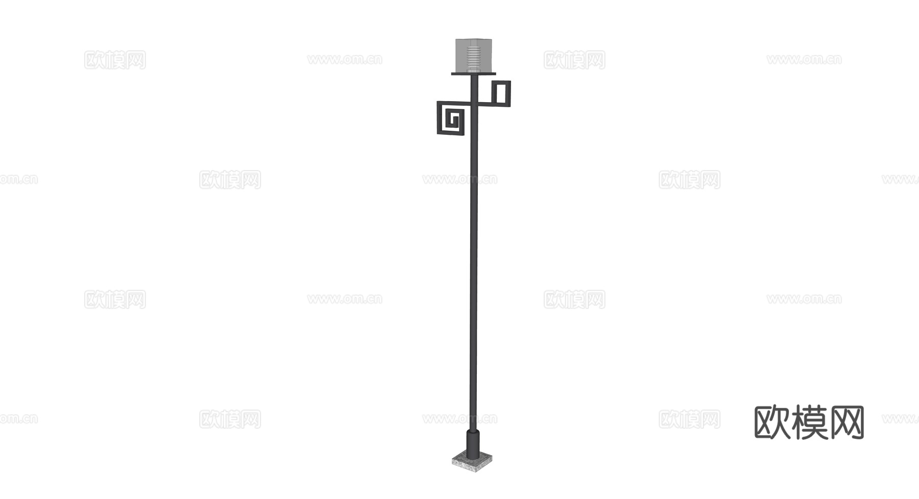 现代路灯户外灯su模型下载