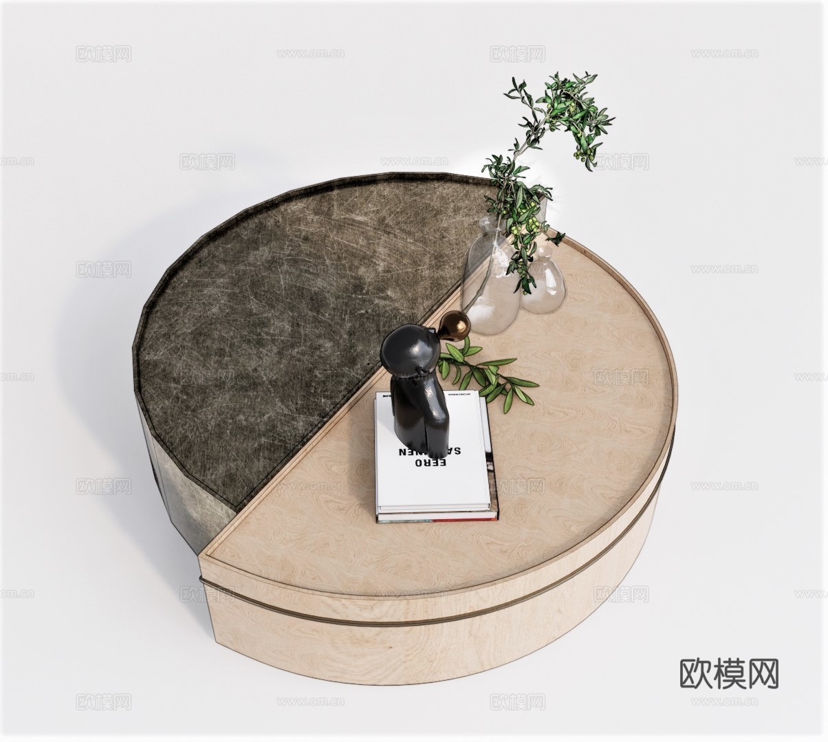 现代轻奢茶几su模型下载