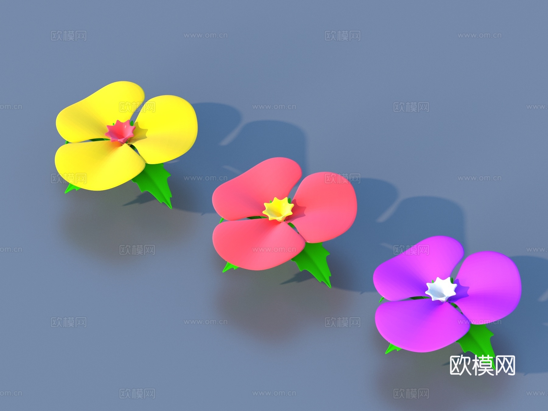 花 卡通花 野花 绿植 花朵3d模型