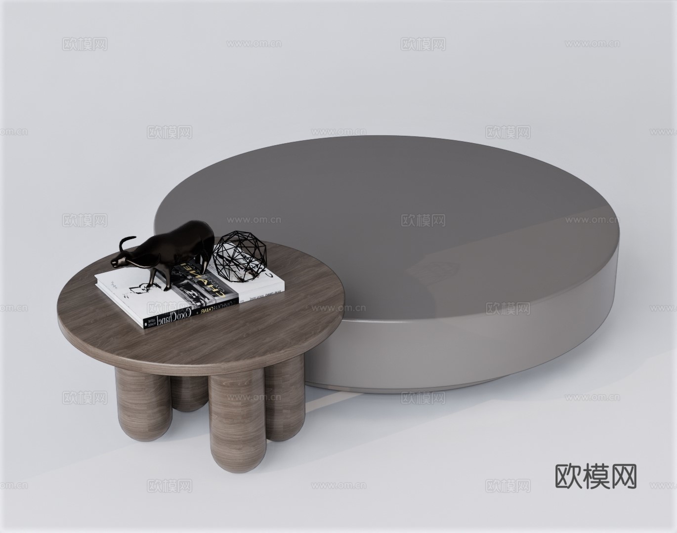 现代组合茶几su模型下载