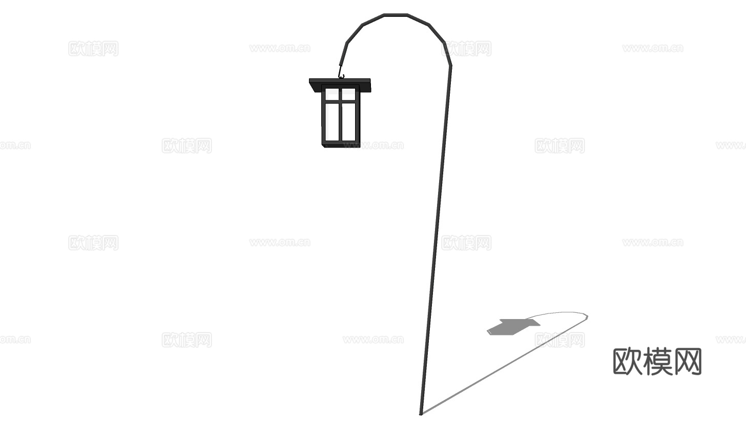 现代金属路灯su模型下载下载