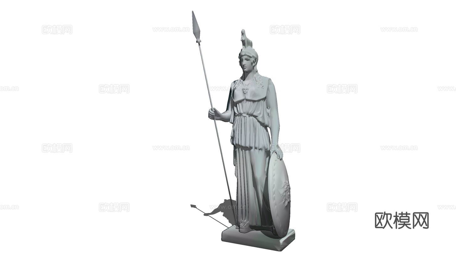 现代艺术人物雕塑su模型下载