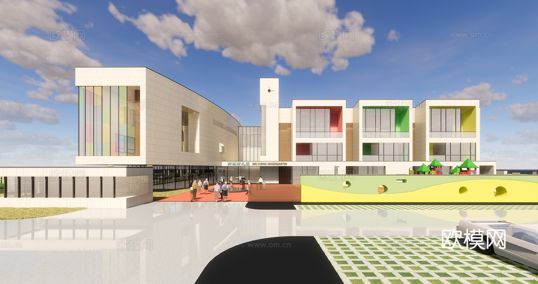 现代幼儿园su模型下载下载（渲染图10）