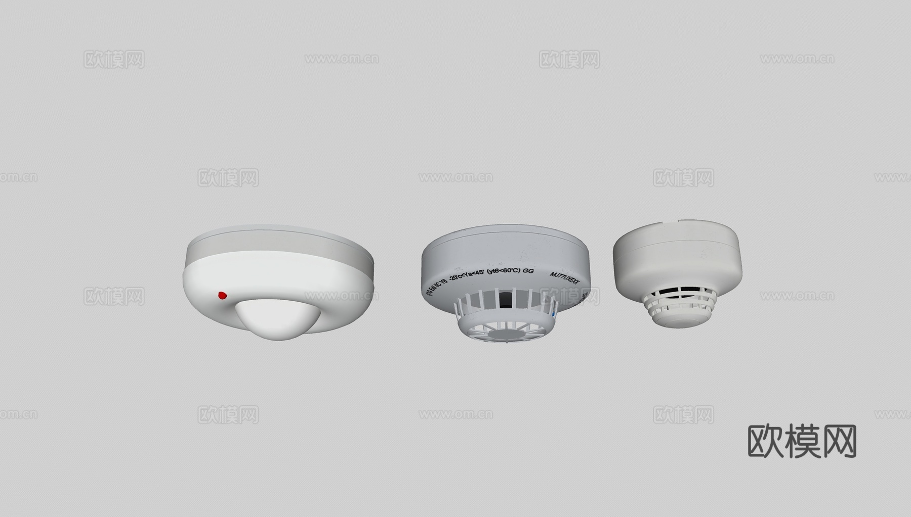 现代消防烟感器su模型下载