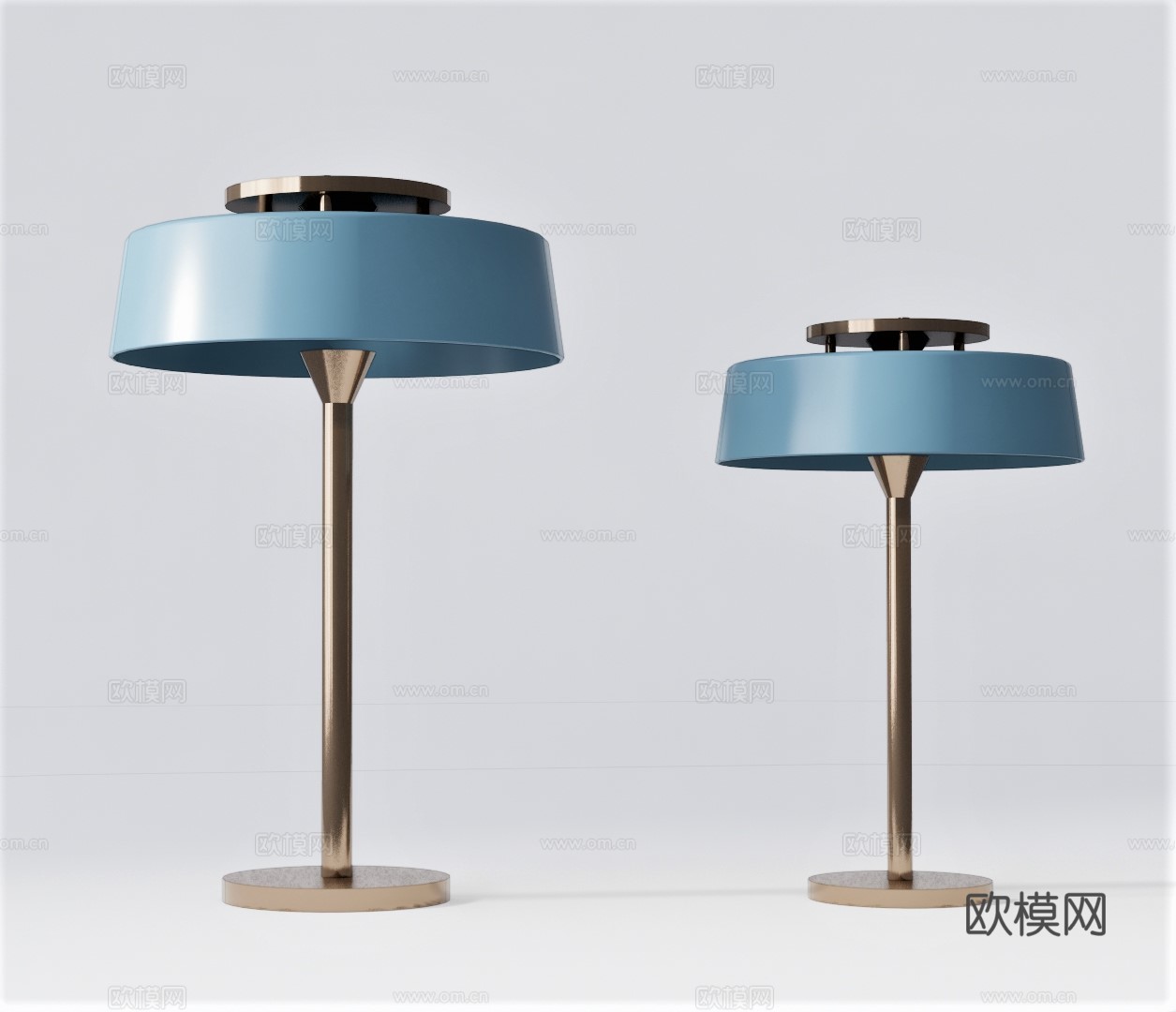 现代金属台灯su模型下载