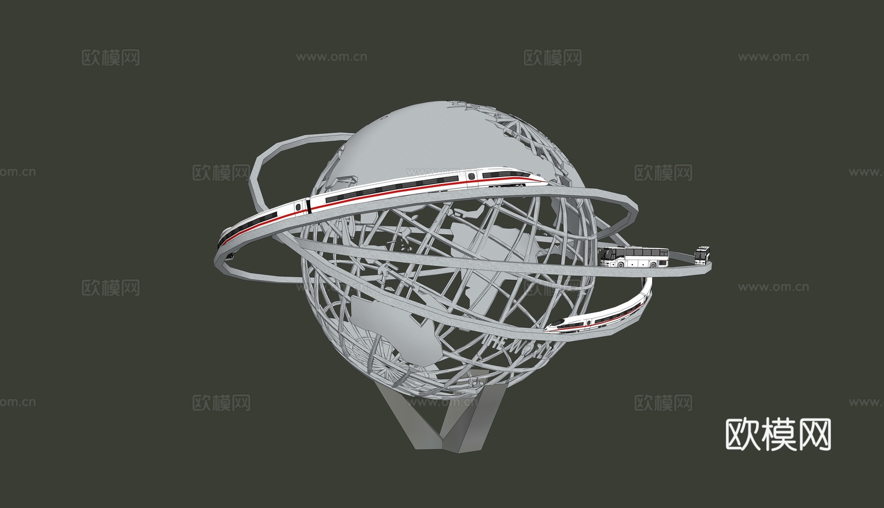 现代雕塑园艺小品su模型下载