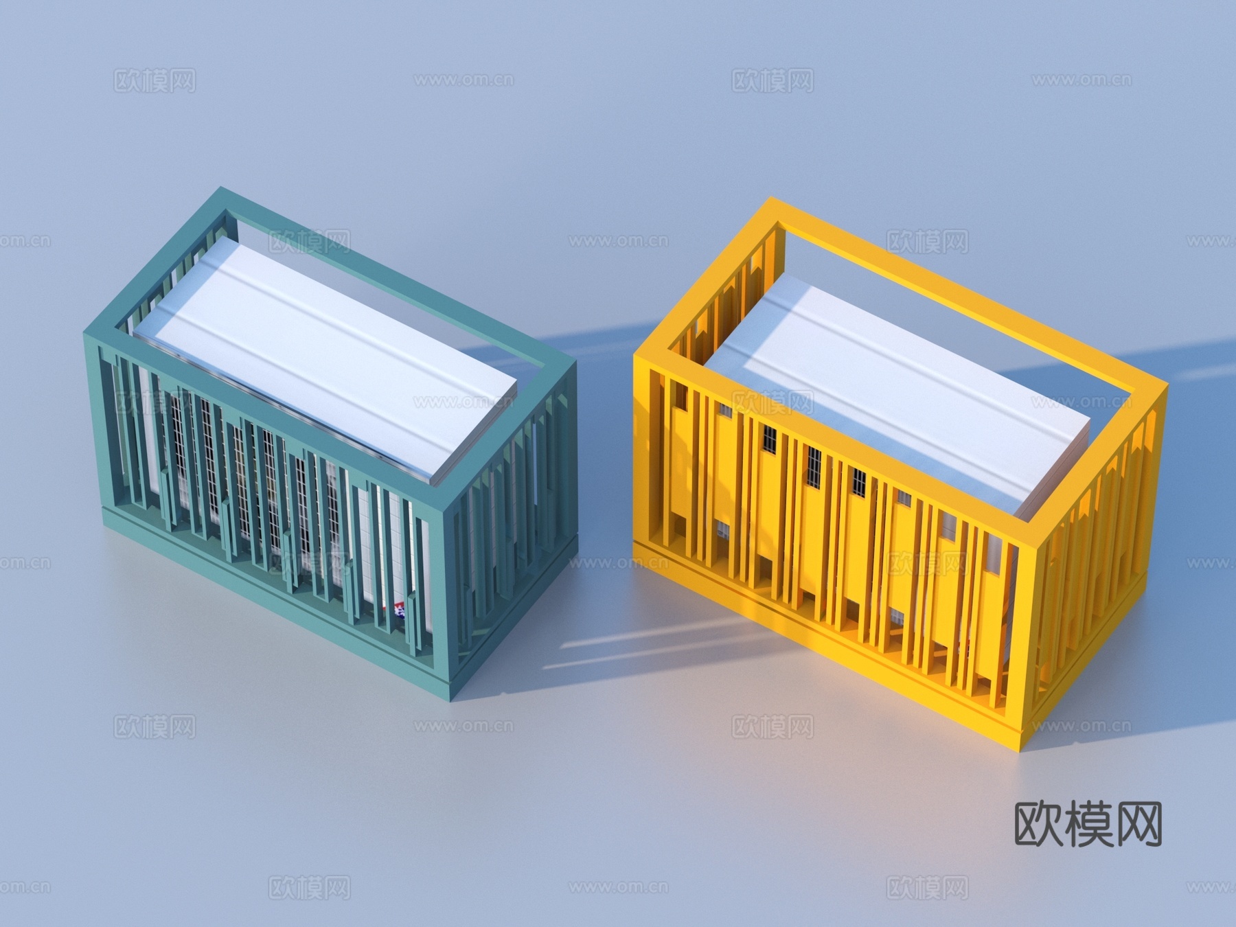 空调架 空调外机 格栅装饰3d模型