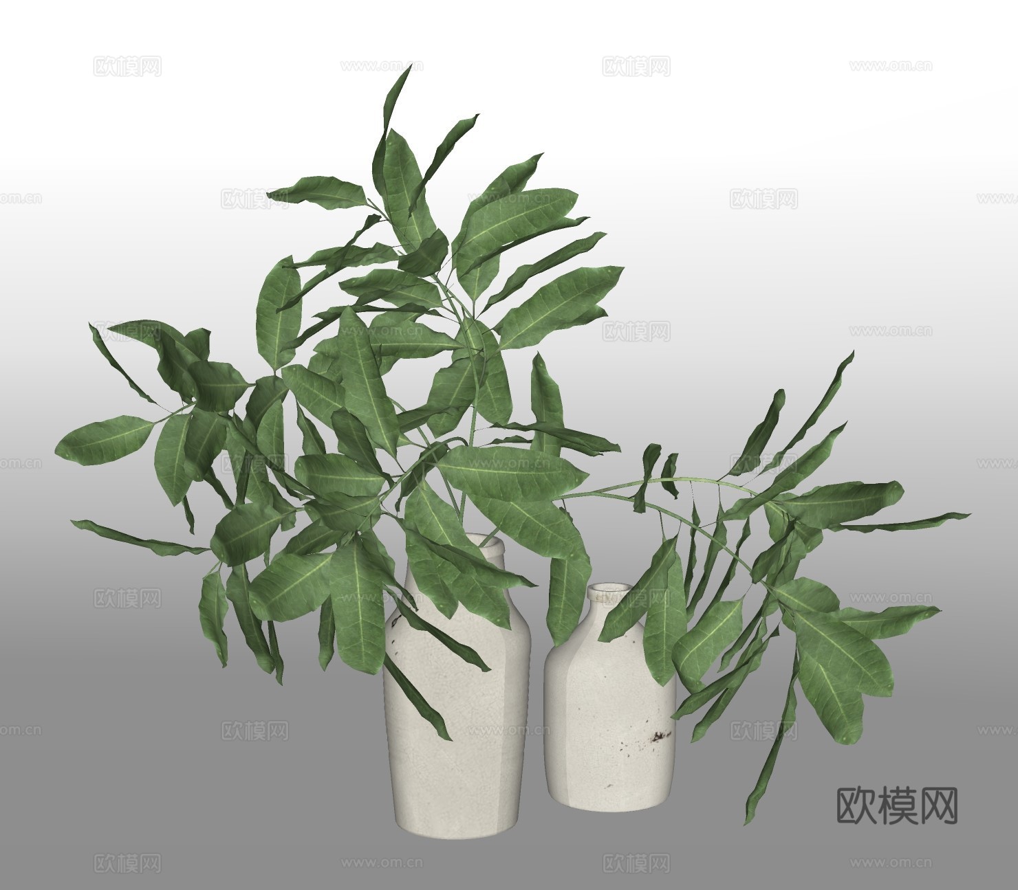 现代花瓶插花su模型下载