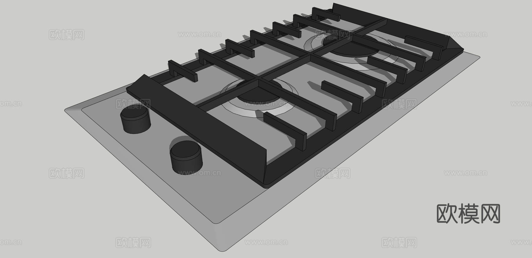现代燃气灶su模型下载