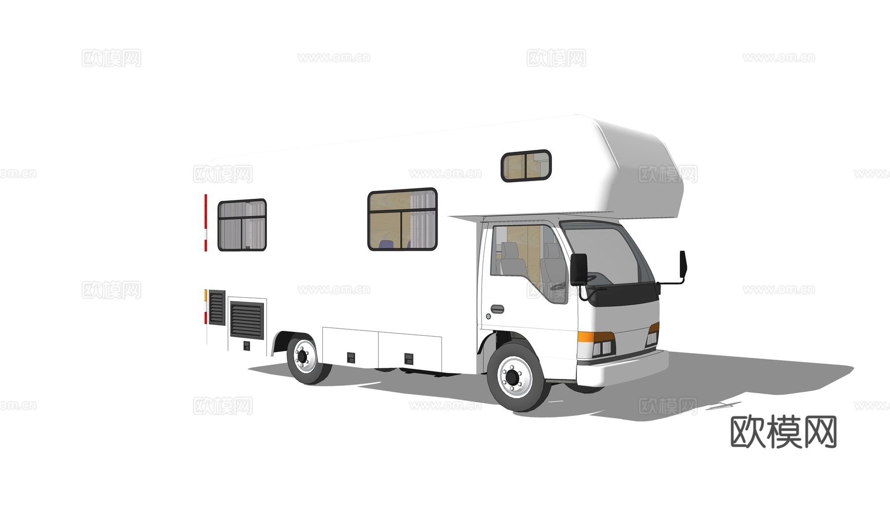 现代房车露营车旅居车su模型下载