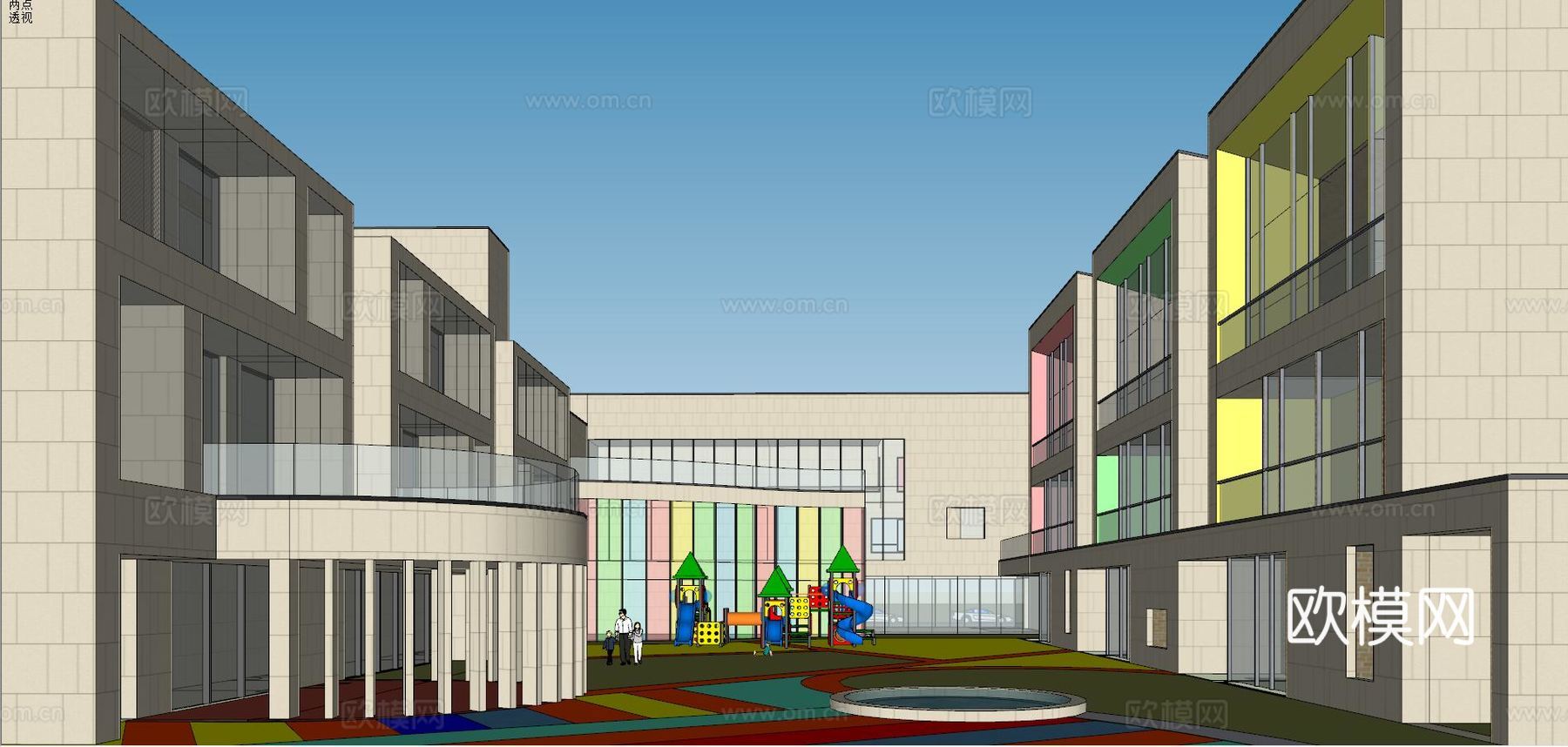 现代幼儿园su模型下载下载（渲染图6）
