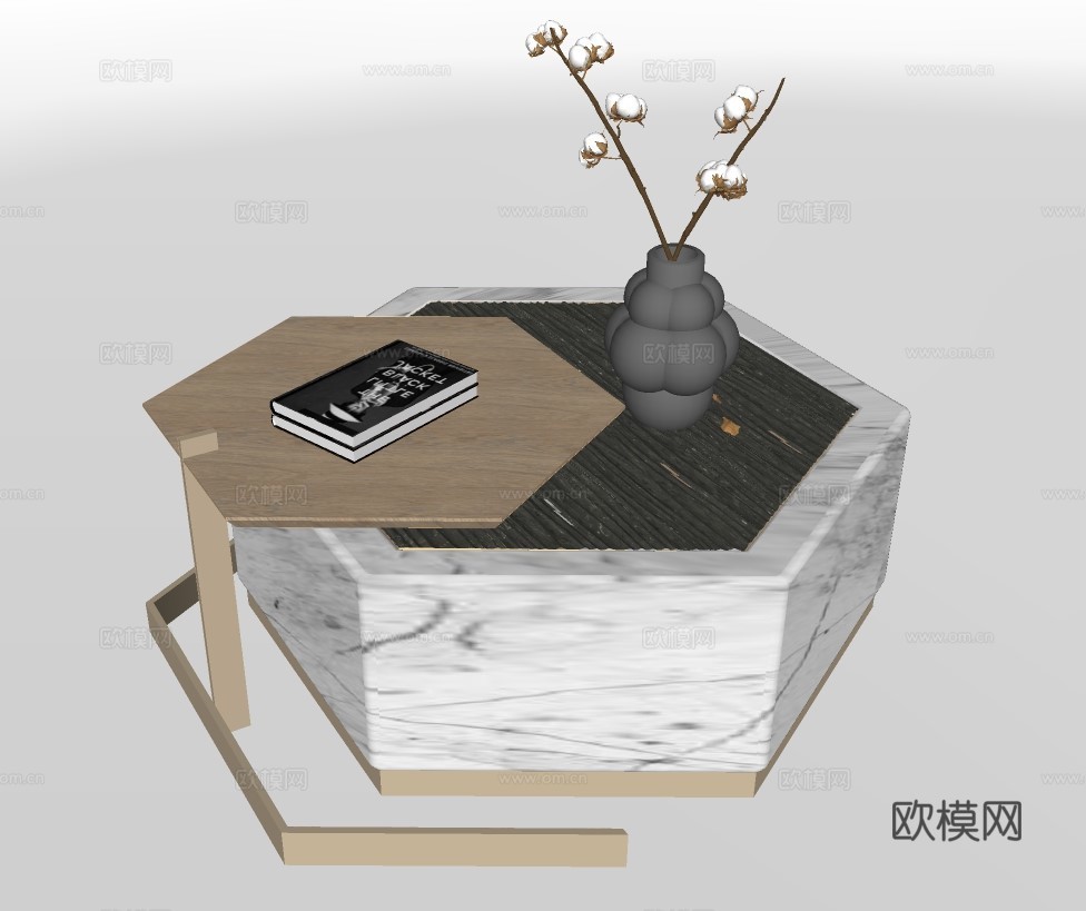 现代轻奢茶几su模型下载