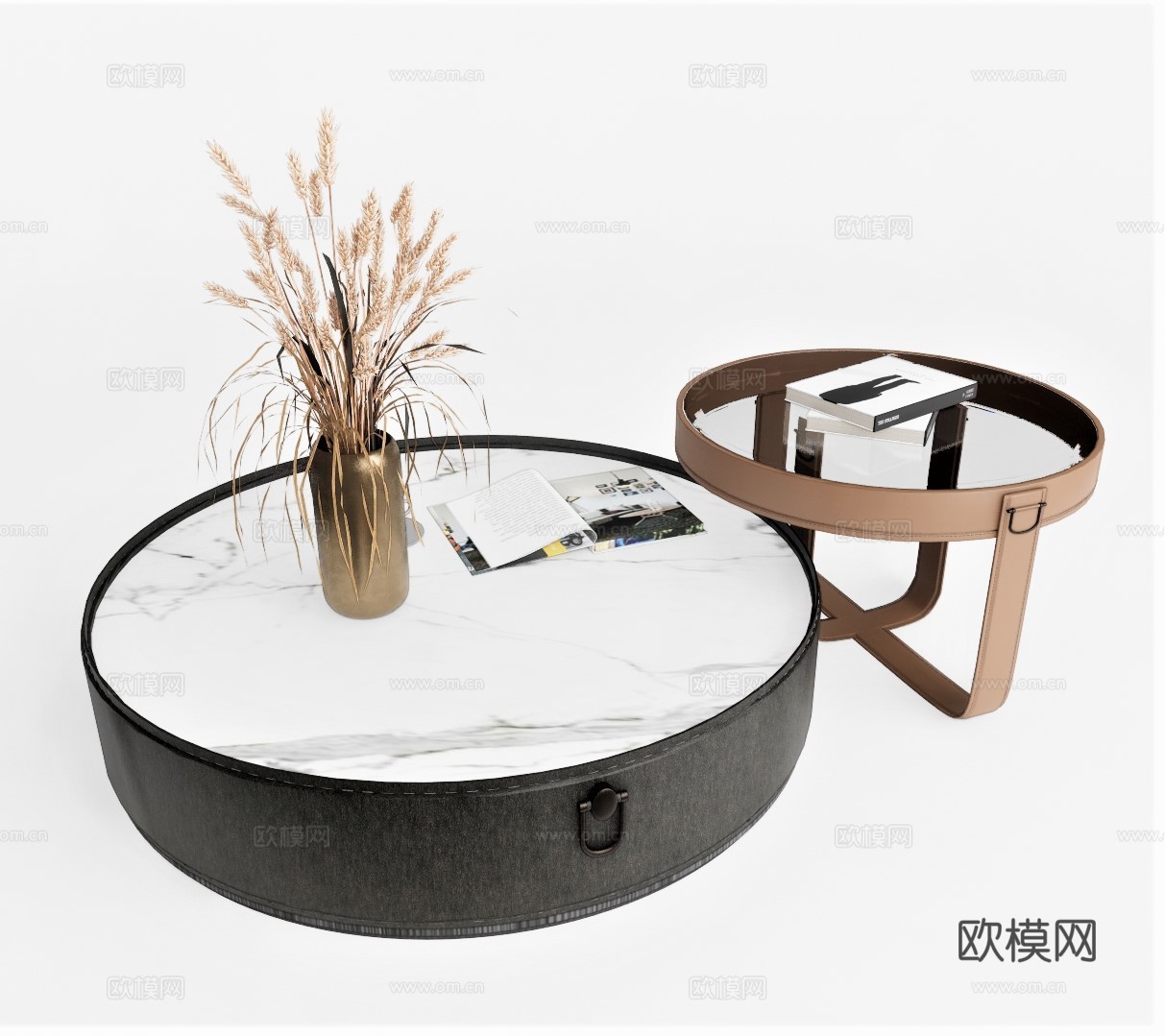 现代茶几su模型下载