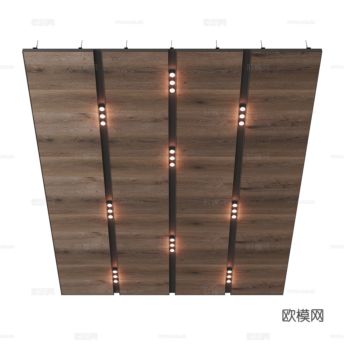 现代意式木质天花吊顶3d模型