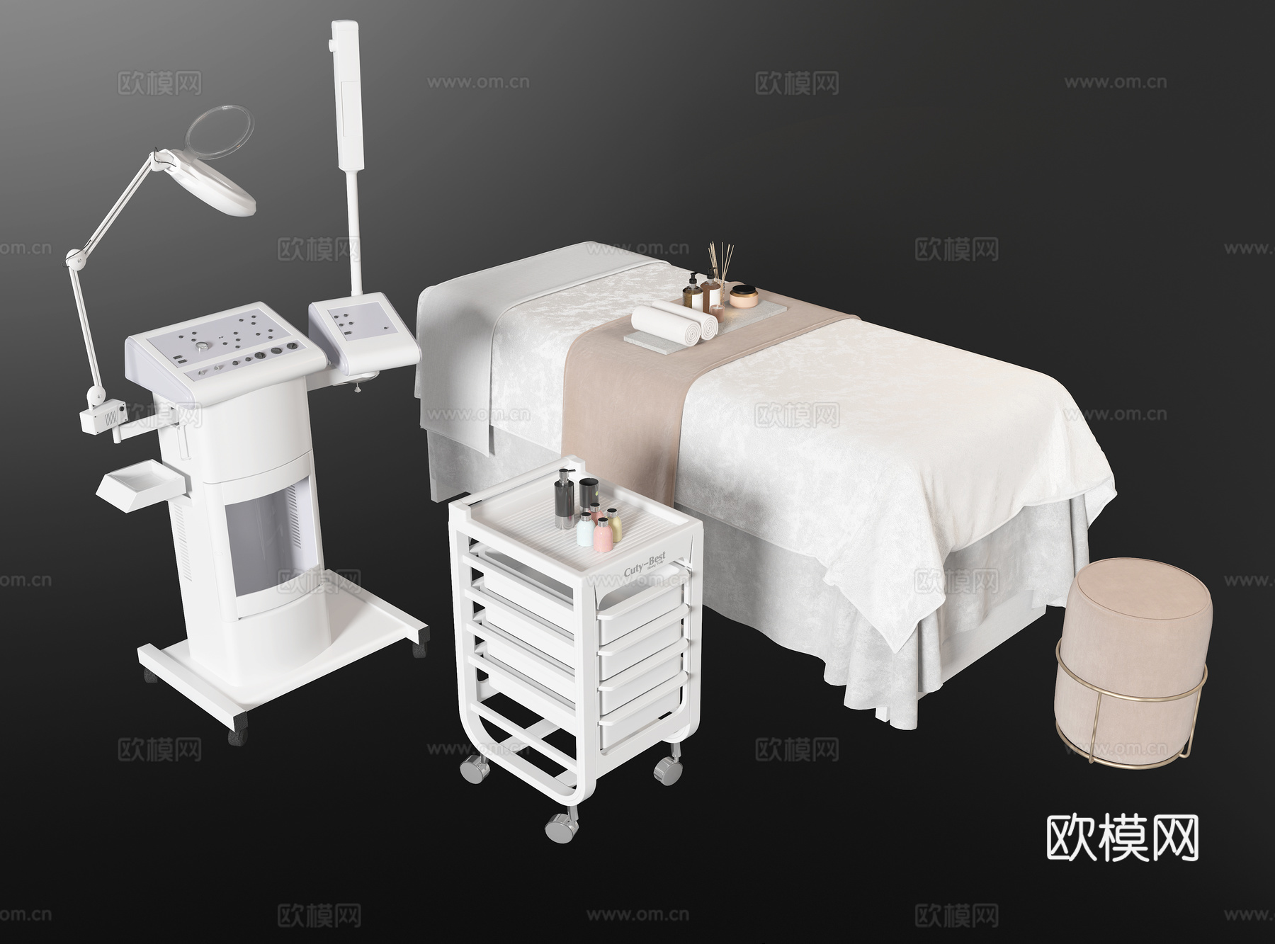 现代按摩床3d模型