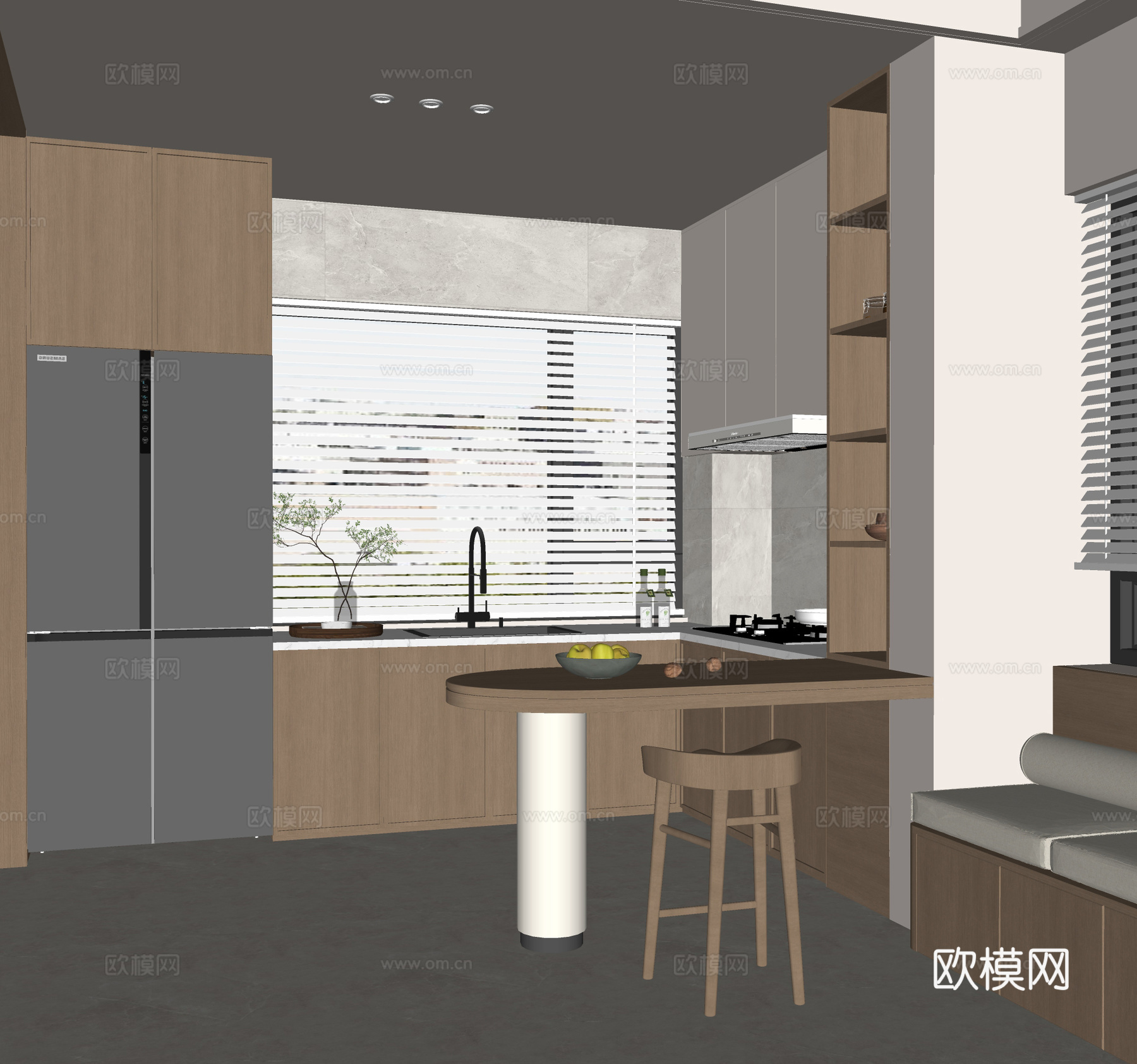 宋式厨房su模型