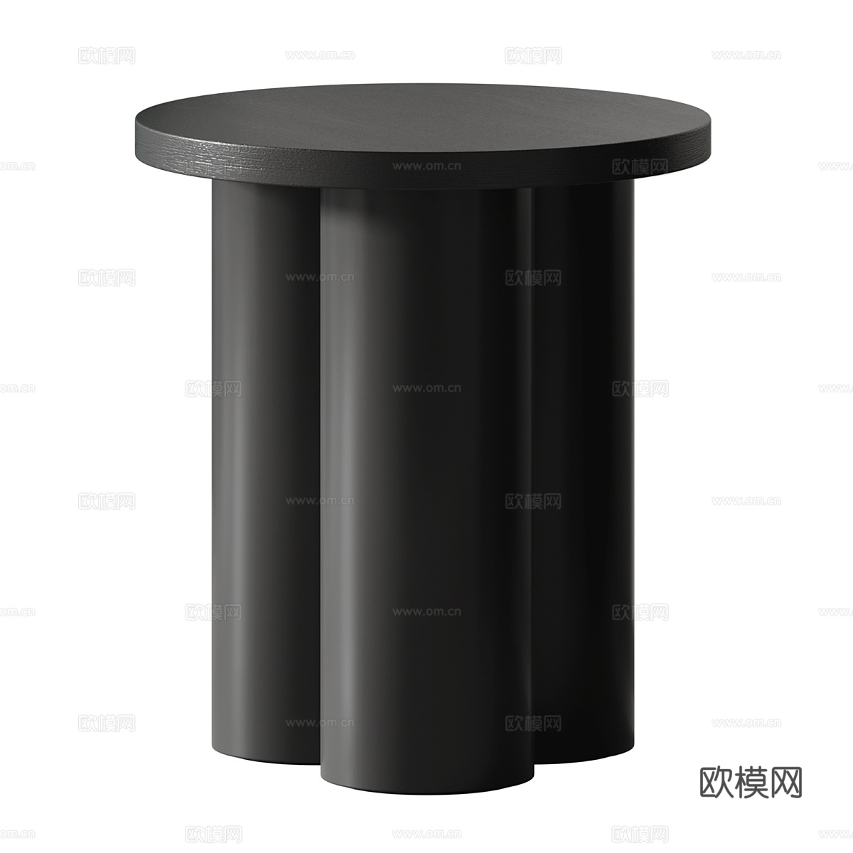 现代意式极简圆边几3d模型