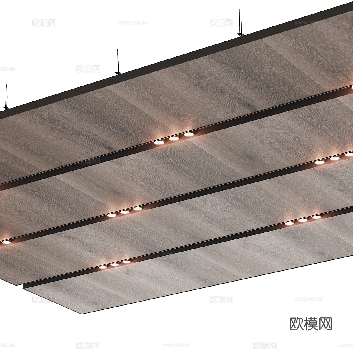 现代意式木质天花吊顶3d模型