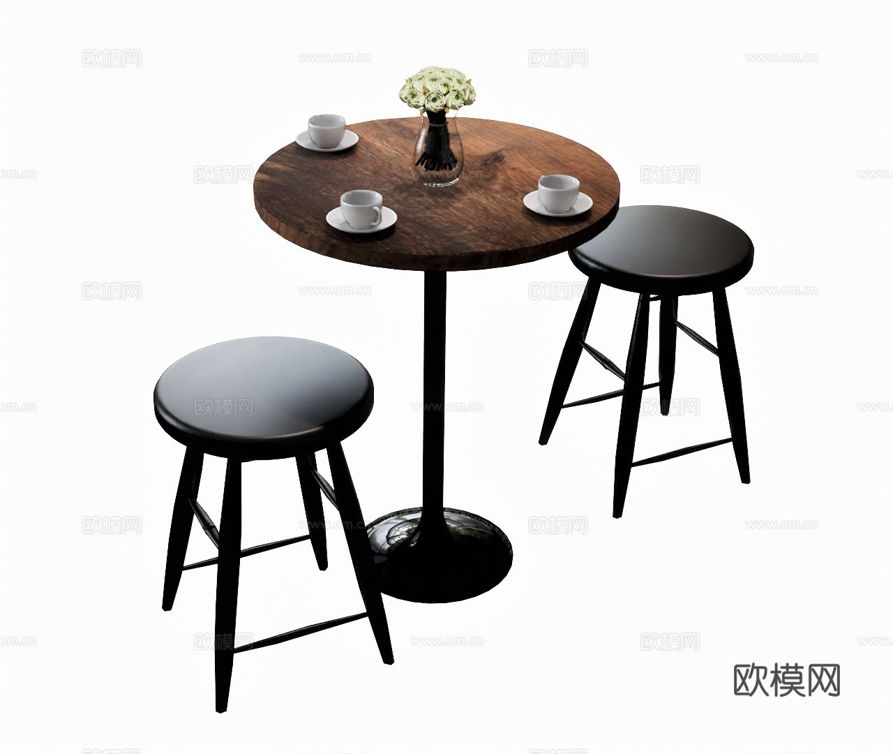 现代休闲桌椅su模型下载