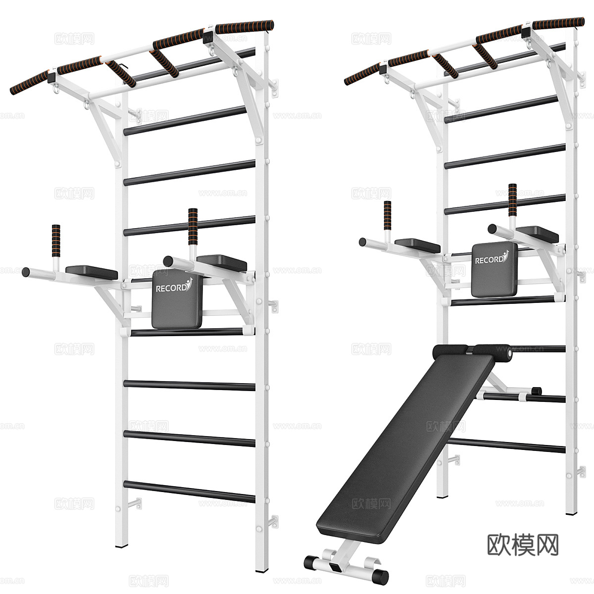 现代健身器材3d模型