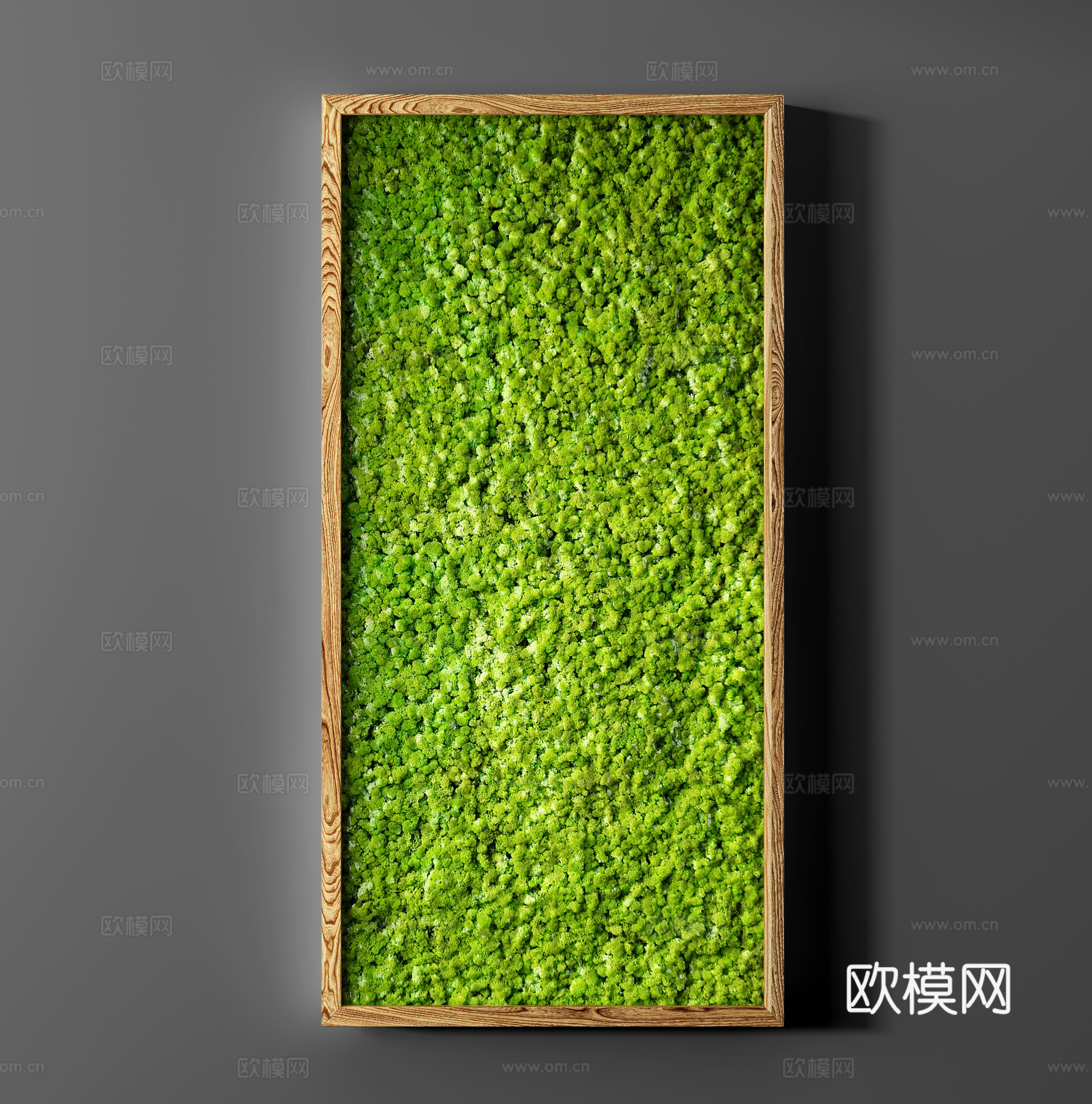 现代苔藓植物墙su模型下载