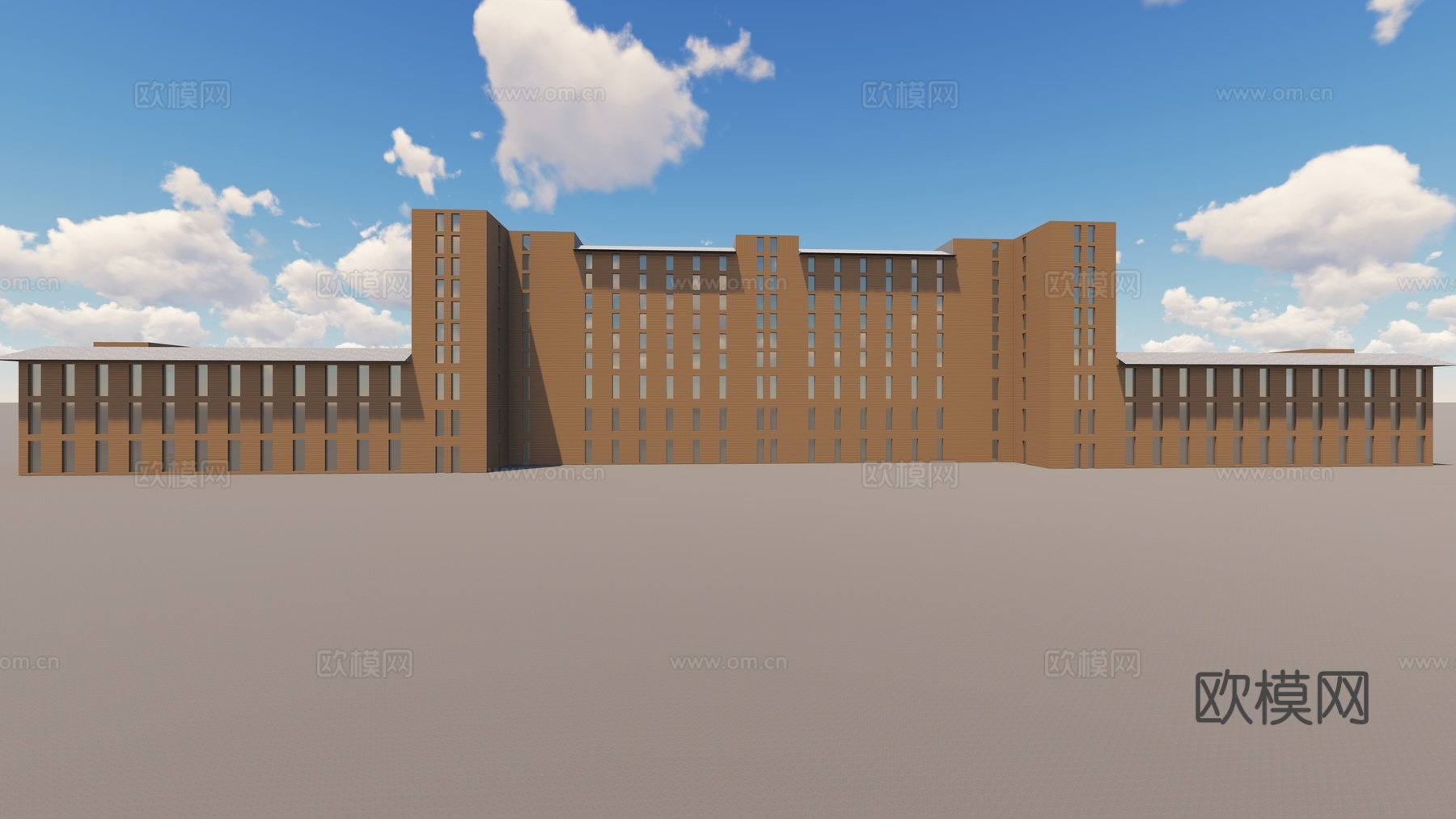 现代高层住宅外观su模型下载
