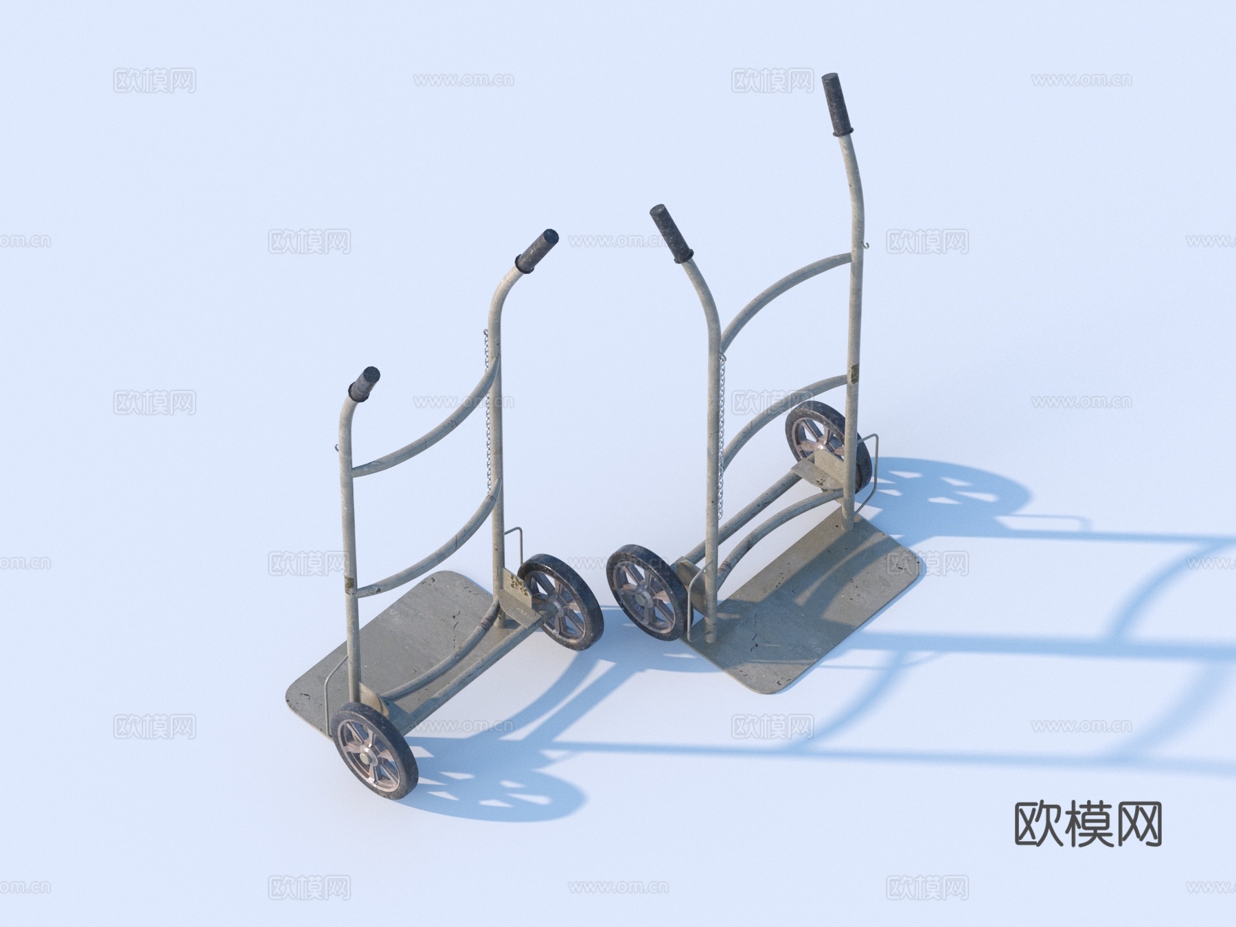 手推车 人工货推su模型