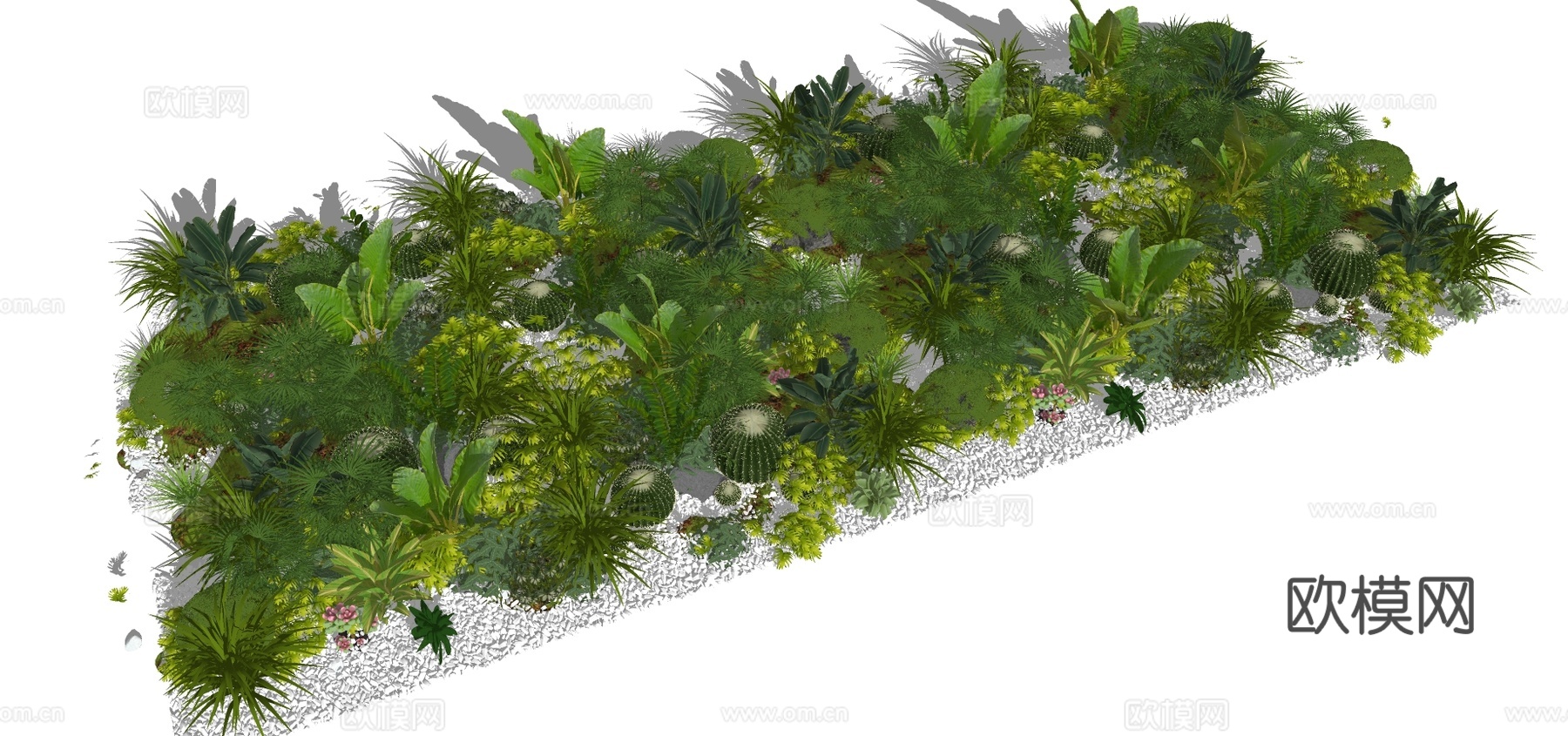 现代绿植花草园艺小品su模型下载