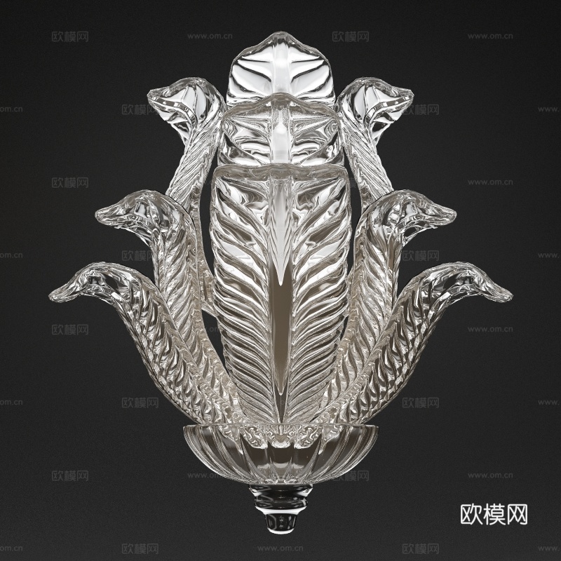 现代壁灯 壁灯 玻璃壁灯3d模型