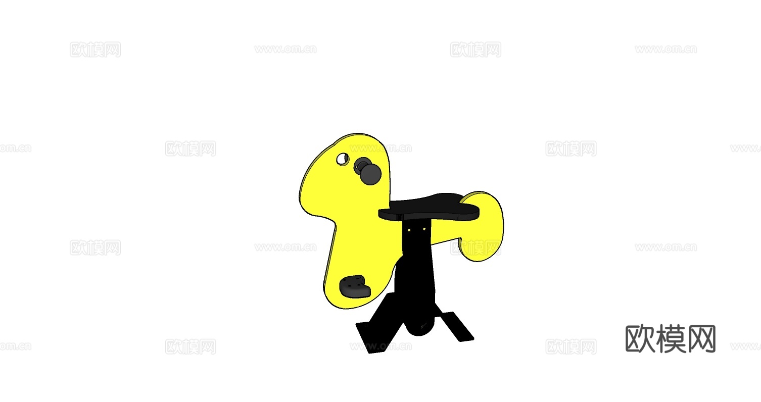 现代小狗摇摇乐su模型下载